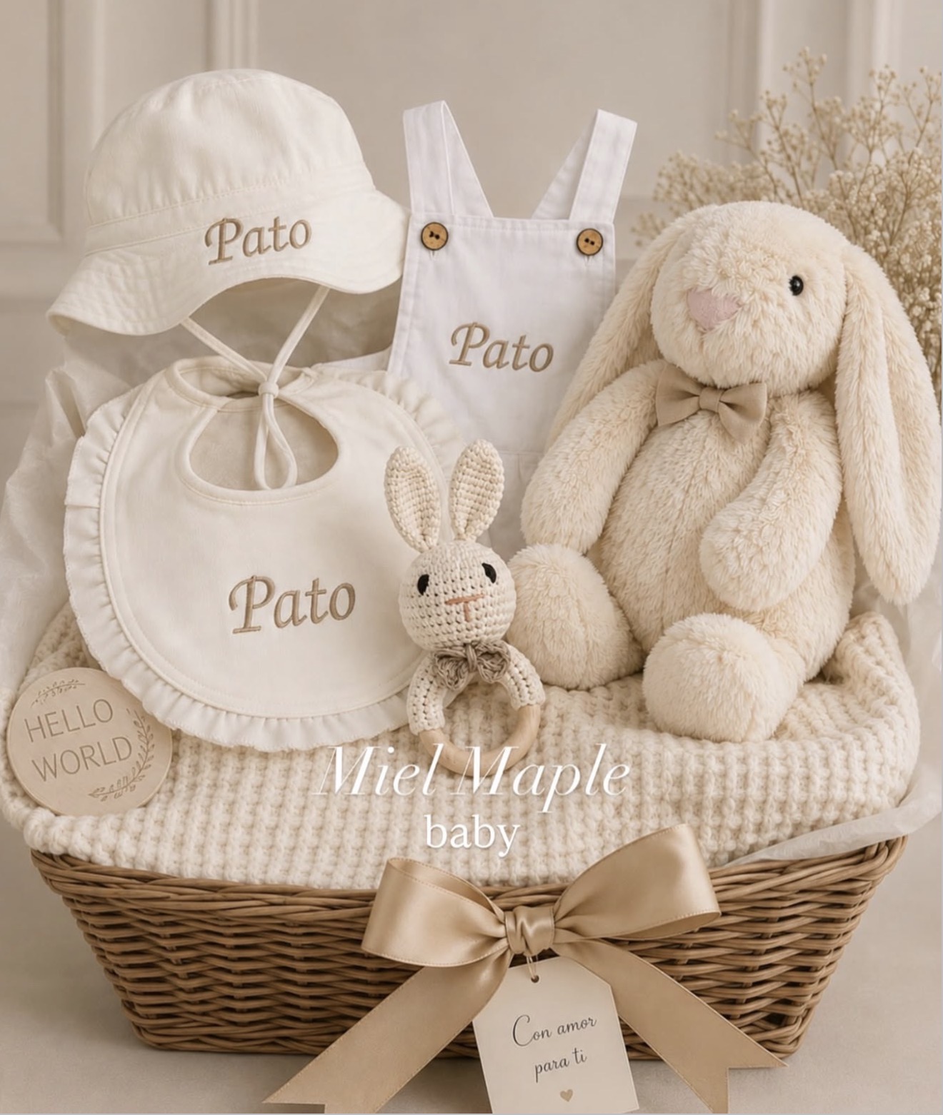 Set de regalo personalizado Miel Maple Baby